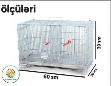 en ucuz gümüş: Tutuquşu qəfəsi. Bülbül qəfəsi (arakəsməli) Qəfəsin ölçüsü 60sm eni — 8