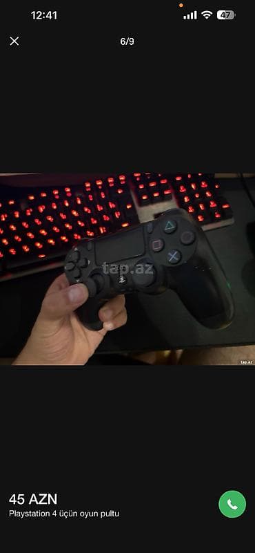 oyun notebooku: PlayStation 4 üçün orijinal DualShock 4 oyun pultu - Rəng: qara - — 3