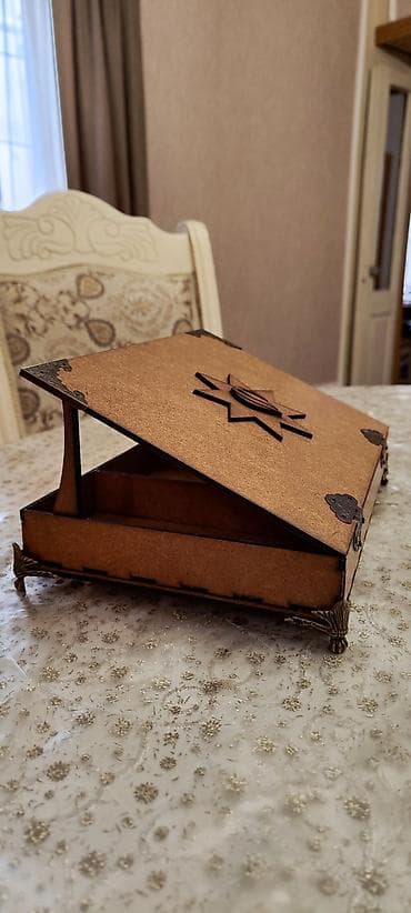 Сундуки: Taxta dekorativ qutu – kitab formasında - Material: MDF/taxta — 1