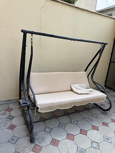 2el mebeler: İşlənmiş, Divan-yelləncək, Zontikli, Metal — 4
