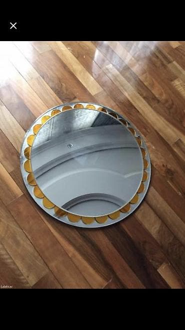 divar ucun dekor: Güzgü Divar üçün, Dairə, Sadə, Naxışlı — 3