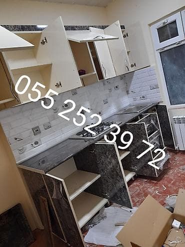 Sifarişlə mətbəx dəsti, Özü çəkən petlələr, Mat laminat, Kredit yoxdur, Pulsuz çatdırılma, Rayonlara çatdırılma — 4