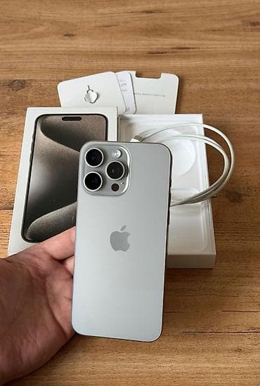 mac pro: IPhone 15 Pro Max, 512 GB, Natural Titanium, Zəmanət, Simsiz şarj, Face ID — 1