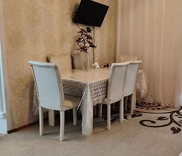 modern stol stullar: Qonaq otağı üçün, Açılmayan, Dördbucaq masa, 6 stul — 2