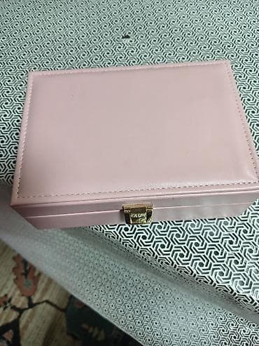 zerger: Zərgərlik qabı – çox bölməli, qapaqlı, çəhrayı - Material: xarici — 4