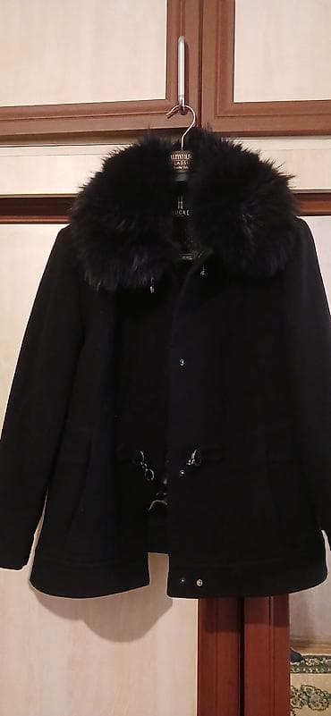 dsx çevik forma: Qara qadın palto - Model: qısa palto/kaban üslubu - Rəng: tam qara - — 1
