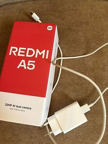telefon mini: Redmi A5, 128 GB, rəng - Gümüşü, Barmaq izi — 1