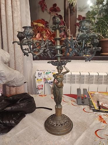 Картины и портреты: Şamdan, latundandır, əl işidir. - Material: bürünc (ağır, tökmə) - — 3