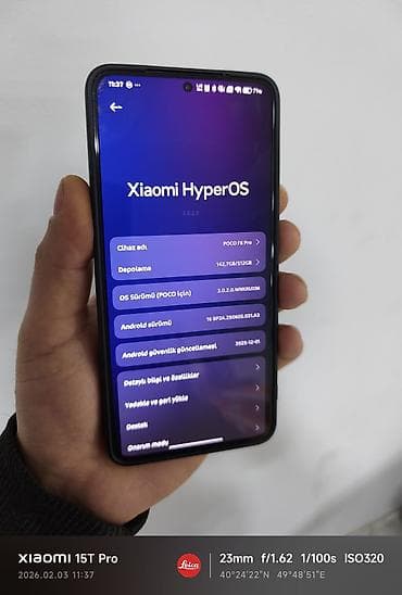 teze telfon: Poco F6 Pro, 512 GB, rəng - Qara, Sensor — 8
