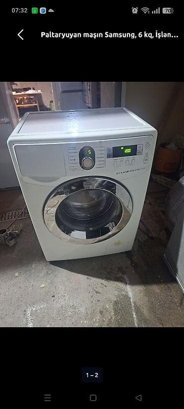 Paltaryuyan maşın Samsung, 6 kq, İşlənmiş, Avtomat, Qurutma var, Kredit yoxdur, Ünvandan götürmə