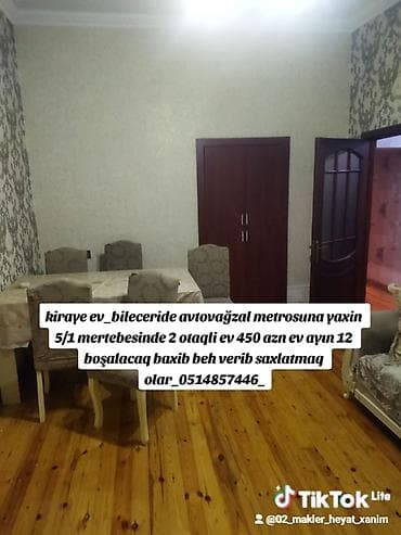 nzs evlər: Kiraye ev_bileceride avtovağzal metrosuna yaxin 5/1 mertebesinde 2 — 1