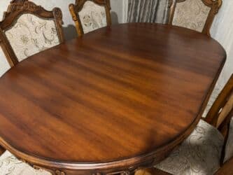 metbex masa: Mətbəx üçün, İşlənmiş, Açılan, Oval masa, 6 stul — 2