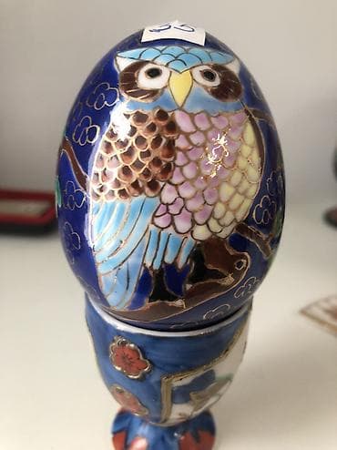 Пасхальнон яйцо Сова материал клуазоне — 2