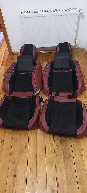 Avtomobil oturacaq üzlükləri – tam dəst - Rəng: bordo və qara