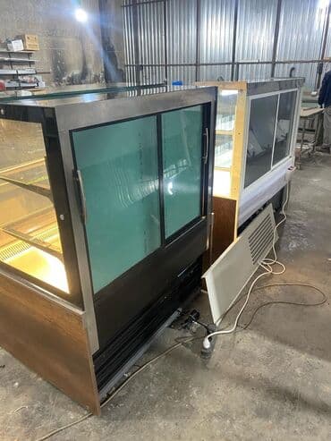 böyük soyuducu: Soyuducu şirniyat vitrinləri yeniden seçilmir ağ vitrin 145x80x135 — 6