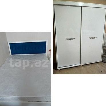 Мебель для дома: Двуспальная кровать, Шкаф, Б/у — 1