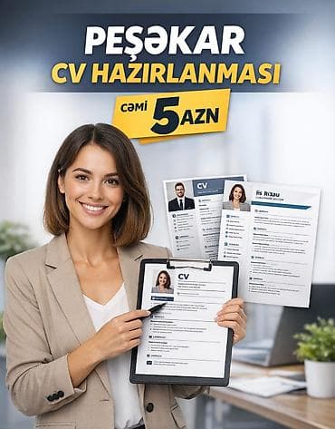 elmlerde is elanlari: Peşəkar CV hazırlanması – cəmi 5 AZN Xidmətin xüsusiyyətləri: - — 1