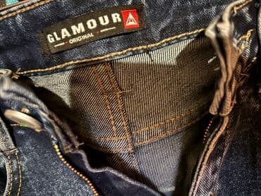 женские джинсы со стразами: Джинсы, M, L, цвет - Голубой — 4