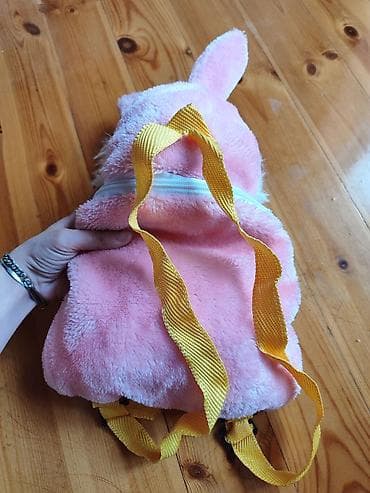 cins uşaq şortikləri: Uşaq çantası – Dovşan dizaynlı, bir dəfə istifadə edilib, təcili pul — 3