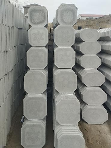 Heksagonal/sekizguşəli beton bardyur və dekorativ işderi usta hər növ
