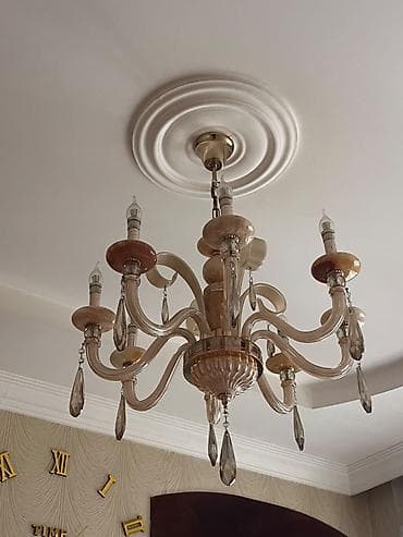 Çılçıraq, 8 lampa, Xrustal — 1