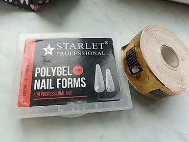 Starlet Professional Polygel Nail Forms + kağız dırnaq formaları seti