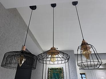 İşıqlandırma: Çılçıraq, 3 lampa, Metal — 10