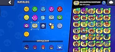 oyun qonsolu: Brawl Stars oyunu üçün hesab - Kupa: 43.558 - Gücləndiricilər, mağaza — 8