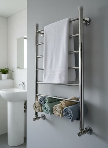 Xrom rəngli dəsmal qurudan/radiator - Material: paslanmayan polad