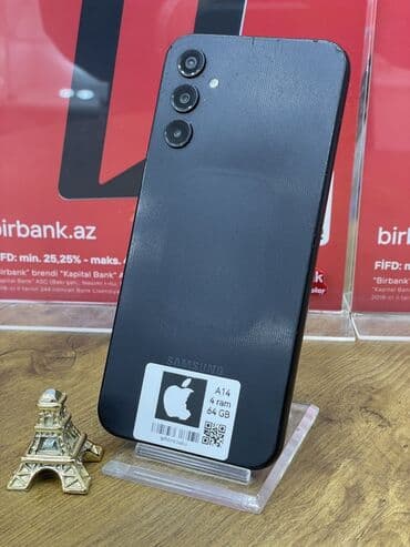 Samsung Galaxy A14, 64 GB, rəng - Qara, Barmaq izi