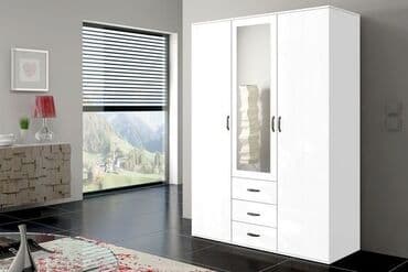 шкаф купе с подсветкой: Düz dolab, Yataq otağı üçün, Paltar üçün, Açılan, Korpuslu, 3 qapılı — 1