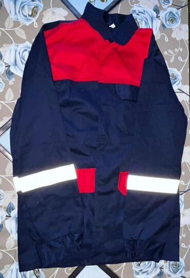 İş geyimi dəsti – üst və şalvar - Rəng: tünd göy və qırmızı — 1