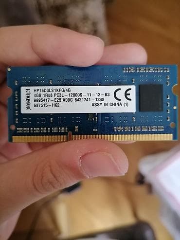 Operativ yaddaş (RAM) Kingston, 4 GB, 1600 Mhz, DDR3, Noutbuk üçün lalafo.az -da Operativ yaddaş (RAM) Kingston, 4 GB, 1600 Mhz, DDR3, Noutbuk üçün