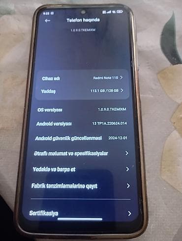 telvonlar: Redmi Note 11S, 128 GB, rəng - Mavi, İki sim kartlı — 2