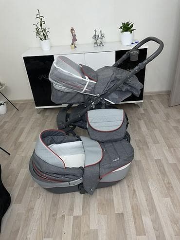 Uşaq arabası – transformasiya olunan 2‑də‑1 komplekt - Rəng: tünd