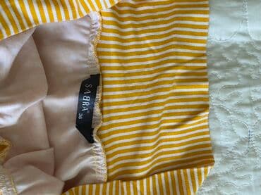 atlas qadın ətəkləri: SABRA ətək – ölçü 36 - Rəng və naxış: Sarı fon üzərində xırda ağ — 1