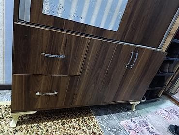 plastik dolabı: 2 qapılı, Güzgülü, Qəhvəyi, Digər material, Kupe, Düz dolab — 3