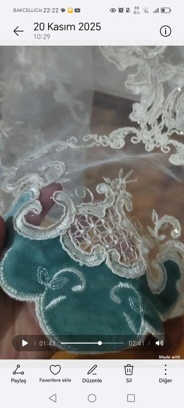 muncuq pərdə: İşlənmiş, Vilyur Pərdə, rəng - Ağ, Ödənişli çatdırılma — 6