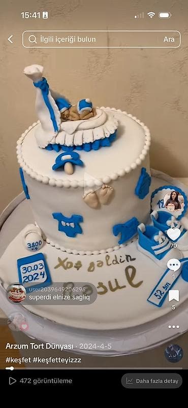 canta original: 🎂 AD GÜNÜ VƏ XÜSUSİ GÜNLƏR ÜÇÜN TORTLAR 🎂 ✨ Ev şəraitində, təmiz və — 6