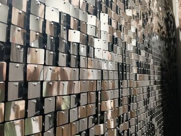 qapi dekoru: Parlaq metalik mozaika panel - Material: parlayan metal/plastik — 3