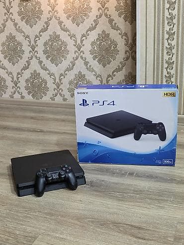 yevlax telefon satisi: Sony PlayStation 4 Slim (Jet Black) – 500 GB Heç bir problem yoxdur — 1