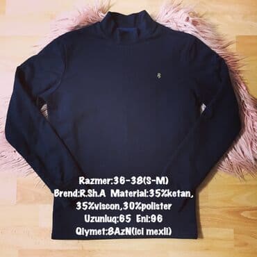 klassik kişi cemperləri: Razmer:36-38(S-M) Brend:R.Sh.A Material:35%ketan, 35%viscone — 1