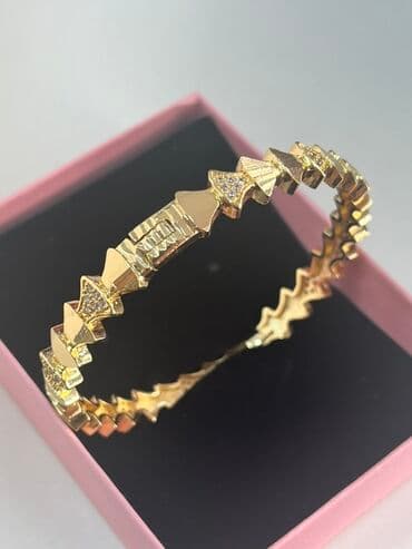 isbartivni desdleri: Tələsin Qızılı rəngdə zərif qolbaq dəsti - Dizayn: Müasir “mismar” — 8