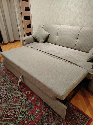 ucuz divan: İşlənmiş, Di̇van-kravat, 2 kreslo, Açılan — 2