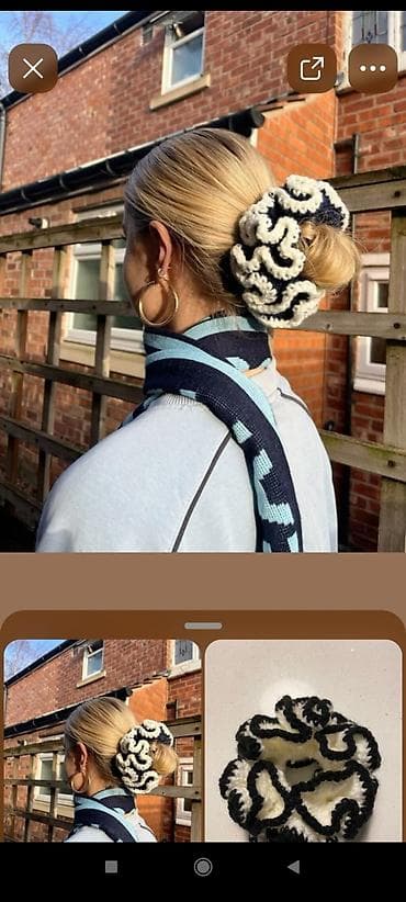 bil: Məhsul: Əl ilə toxunmuş scrunchie (saç rezini) unvan Hezi Aslanov — 2