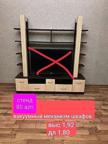 stendler: İşlənmiş, Düz TV altlığı, Polkalı, Laminat, Türkiyə — 1