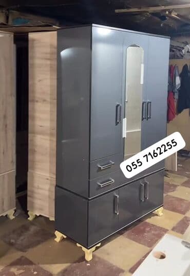 isqaf: Açılan, 3 qapılı Düz dolab, Şifonyer — 2