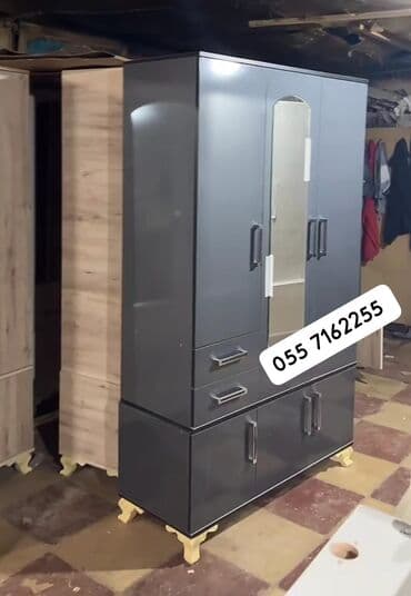 Açılan, 3 qapılı Düz dolab, Qarderob, paltar dolabı