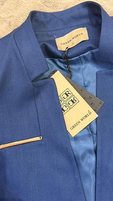 kolej jaket: Qadınlar üçün “GREEN WORLD” brendi jaket - Rəng: Kobalt mavisi - — 2