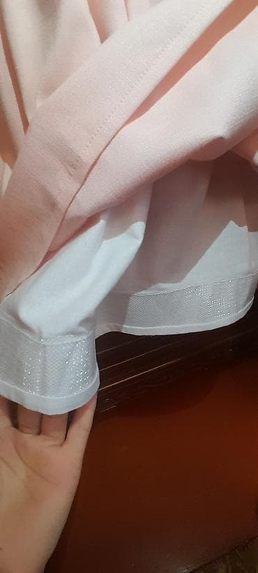 Toy paltarları və aksesuarları: Açıq pudra rəngində qısa don - Model: kvadrat yaxalı, kəmərli, balon — 4